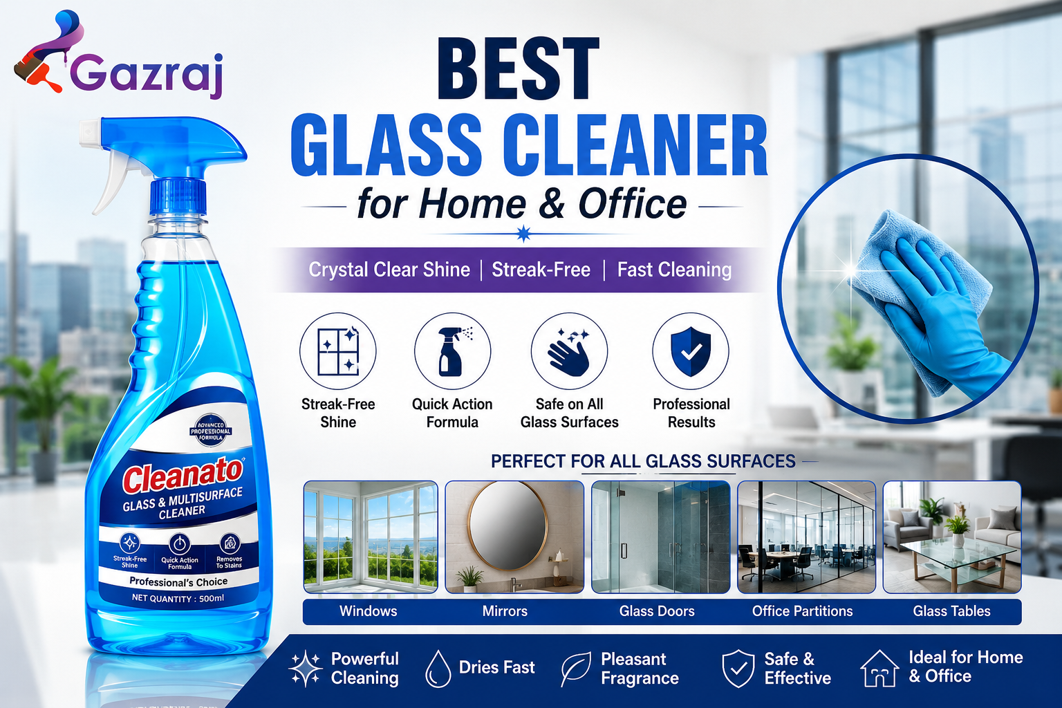 Gazraj Glass Cleaner Blog img