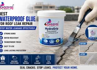 Best Waterproof Glue for Roof Leak Repair by Gazraj HydroGrip – Transparent waterproof glue for sealing roof cracks, preventing water leakage, and providing long-lasting waterproof protection for roofs, walls, pipes, and tile joints.