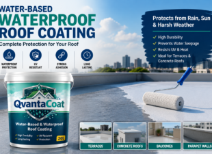 Qvanta Coat water-based waterproof roof coating for terrace and concrete roof protection